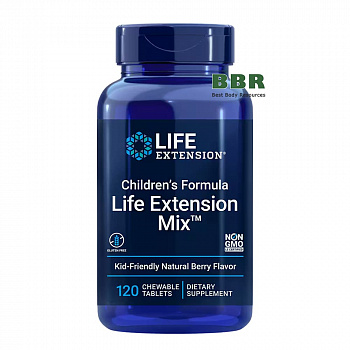 Children Formula Mix 120 Chew Tabs, Life Extension