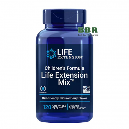 Children Formula Mix 120 Chew Tabs, Life Extension