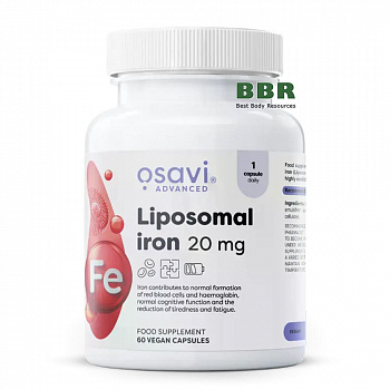 Liposomal Iron 20mg 60 Veg Caps, Osavi