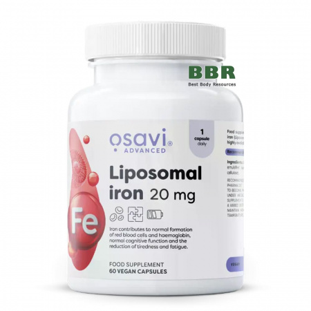 Liposomal Iron 20mg 60 Veg Caps, Osavi