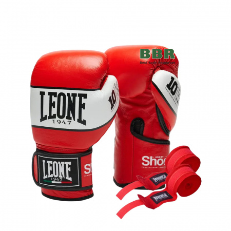 Перчатки Боксерские GN047 SHOCK Red, Leone