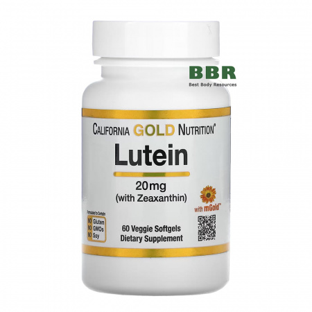 Lutein 20mg 60 Caps, California GOLD Nutrition