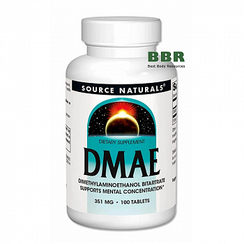 DMAE 351mg 100 Tabs, Source Naturals