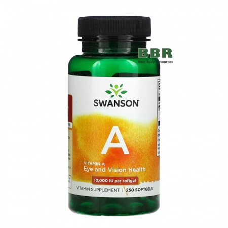 Vitamin A 10000iu 250 Softgels, Swanson