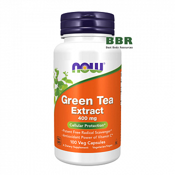 Green Tea Extract 400mg 100 Veg Caps, NOW Foods