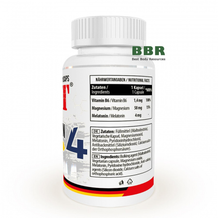 Melatonin 4mg Magnesium B6 100 Caps, MST