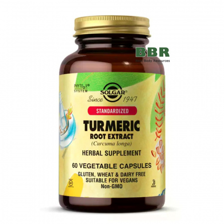 Turmeric Root Extract 400mg 60 Veg Caps, Solgar