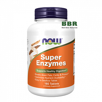 Super Enzymes 180 Tabs, NOW Foods