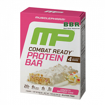 Combat Protein Bar Box 4pc x 53g, MusclePharm