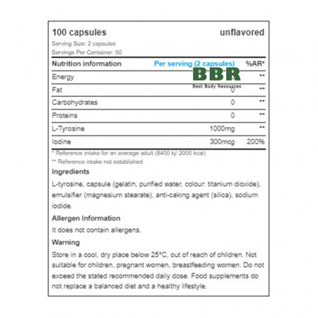 L-Tyrosine 100 Caps, BioTechUSA