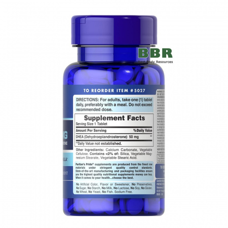 DHEA 50mg 100 Tabs, Puritans Pride