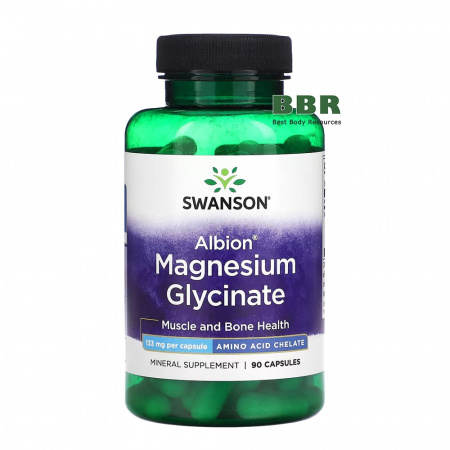 Chelated Magnesium 133mg 90 Caps, Swanson Chelated Magnesium 133mg 90 Caps, Swanson