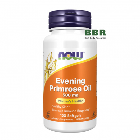 Evening Primrose Oil 500mg 100 Softgels, NOW Foods  Evening Primrose Oil 500mg 100 Softgels, NOW Foods