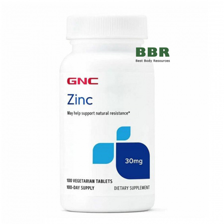 Zinc 30mg 100 Tabs, GNC
