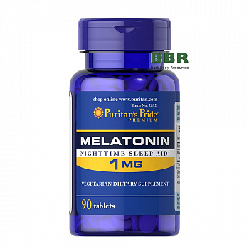 Melatonin 1mg 90 Tabs, Puritans Pride