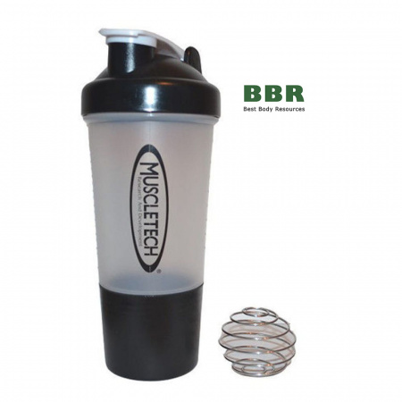 Шейкер 2-х комп с пружиной 500ml, MuscleTech