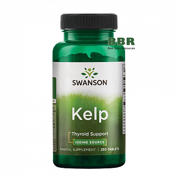 Kelp Iodine Source 225mcg 250 Tabs, Swanson