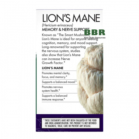 Lion`s Mane Mushrooms 60 Caps, Host Defense