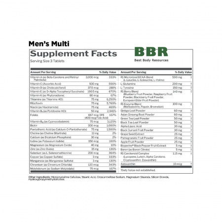 R1 Mens Train Daily Multivitamin 180 Tabs, Rule One R1 Mens Train Daily Multivitamin 180 Tabs, Rule One