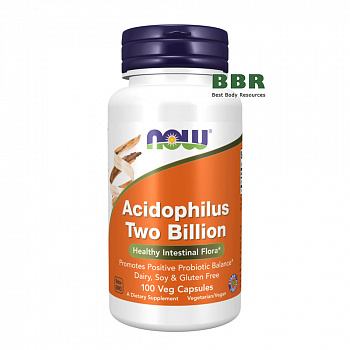 Acidophilus Two Billion 100 Veg Caps, NOW Foods