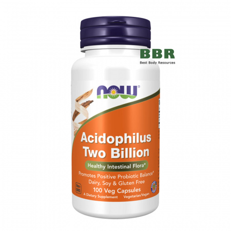 Acidophilus Two Billion 100 Veg Caps, NOW Foods