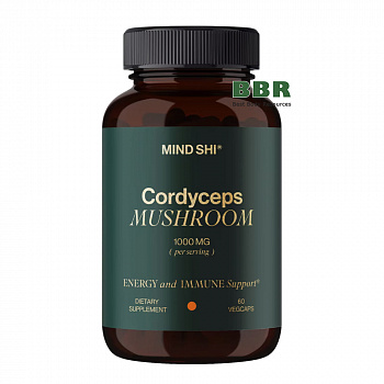 Cordyceps Mushroom 1000mg 60 Veg Caps, Mind Shi