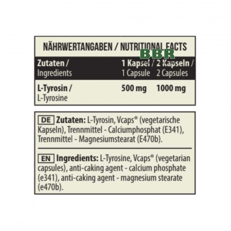 L-Tyrosine 1000 90 Caps, MST