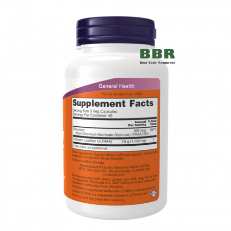 Chitosan 500mg plus Chromium 120 Veg Caps, NOW Foods