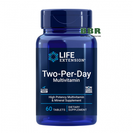 Two-Per-Day Multivitamin 60 Tabs, Life Extension