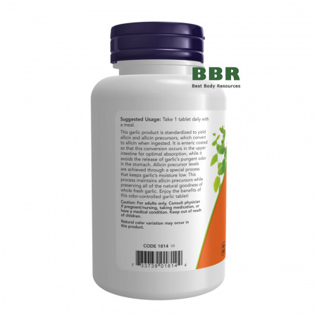 Garlic 5000mg 90 Tabs, NOW Foods