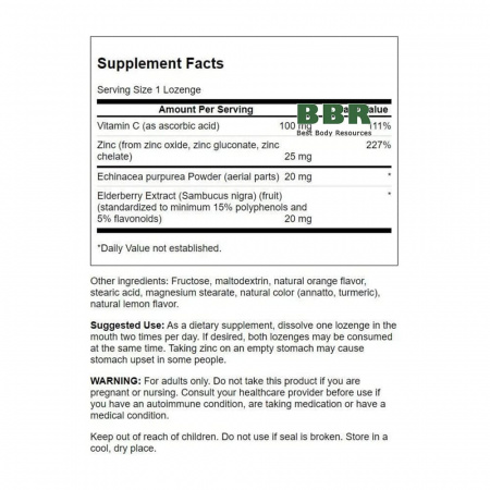 Zinc & C with Elderberry & Echinacea 60 Tabs, Swanson