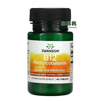 Vitamin B12 Methylcobalamin 2500mcg 60 Tabs, Swanson