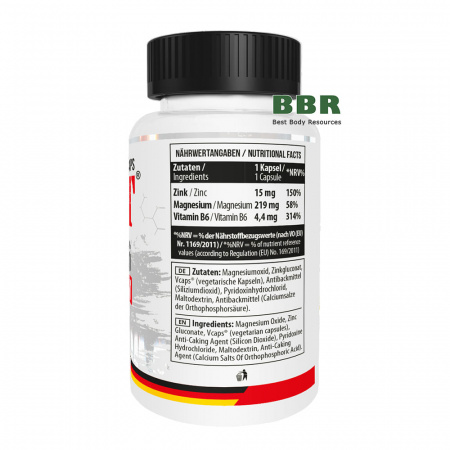 Zinc Magnesium Vitamin B6 60 Caps, MST