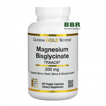 Magnesium Bisglycinate 240 Veg Caps, California GOLD Nutrition