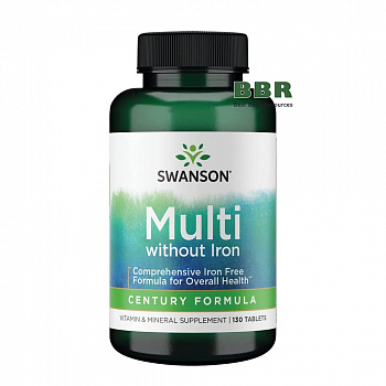 Multi without Iron Century Formula 130 Tabs, Swanson