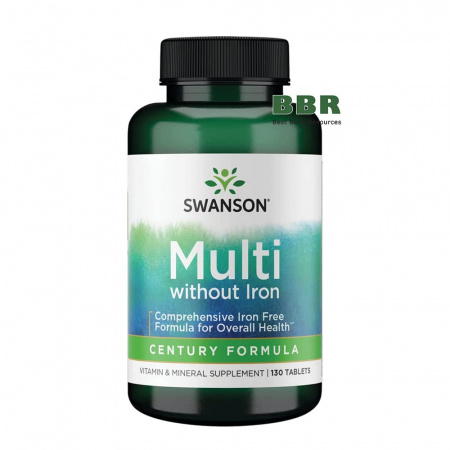 Multi without Iron Century Formula 130 Tabs, Swanson