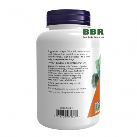 Potassium Chloride Powder 227g, NOW Foods