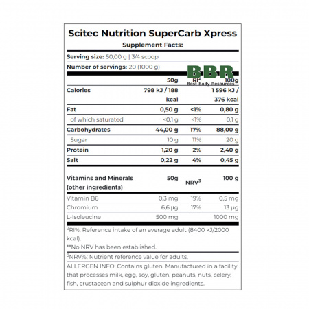 Super Carb Xpress 1000g, Scitec Nutrition