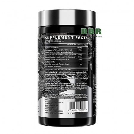 Lipo-6 Hardcore Maximum Fat Burner 60 Caps, Nutrex