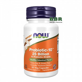 Probiotic-10 25 Billion 30 Veg Caps, NOW Foods