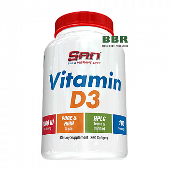 Vitamin D3 1000iu 360 Softgels, SAN