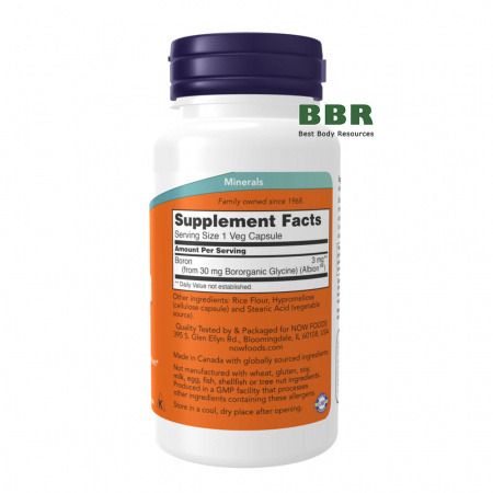 Boron 3mg 100 Veg Caps, NOW Foods Boron 3mg 100 Veg Caps, NOW Foods