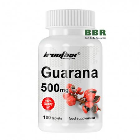 Guarana 500mg 100 Tabs, IronFlex