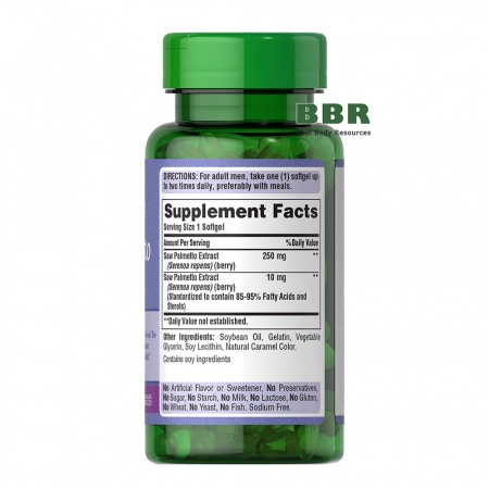 Saw Palmetto Extract 90 Softgels, Puritans Pride