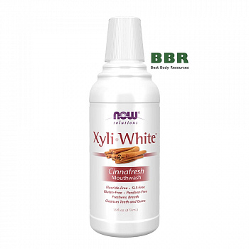 Ополаскиватель для рта XyliWhite Cinnafresh Mouthwash 473ml, NOW Foods