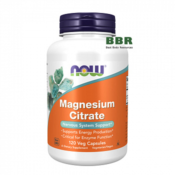 Magnesium Citrate 120 Veg Caps, NOW Foods