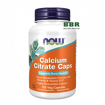 Calcium Citrate with Minerals 120 Veg Caps, NOW Foods