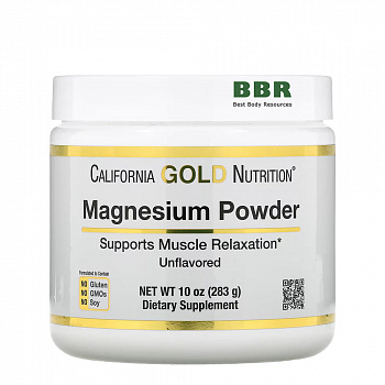 Magnesium Citrate Powder 283g, California GOLD Nutrition