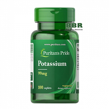 Potassium 99mg 100 Tabs, Puritans Pride