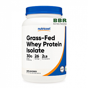 Grass-Fed Whey Protein Isolate 907g, Nutricost